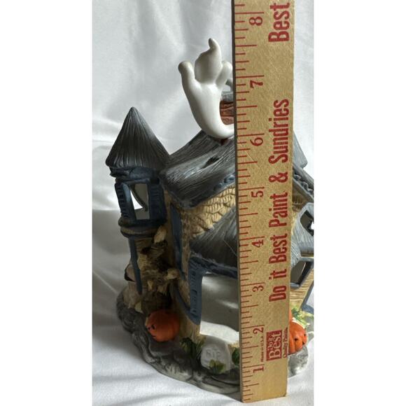 Vintage PartyLite Haunted Tealight House P7311 Retired Ghost Halloween Spooky 8’ - Picture 10 of 11